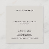 Elegant Trend Colors Initiaal Moderne Sjabloon Vierkante Visitekaartje (Achterkant)