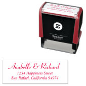 Elegant Trendsettend Koppel / Trouwadres Zelfinktende Stempel (In situ)