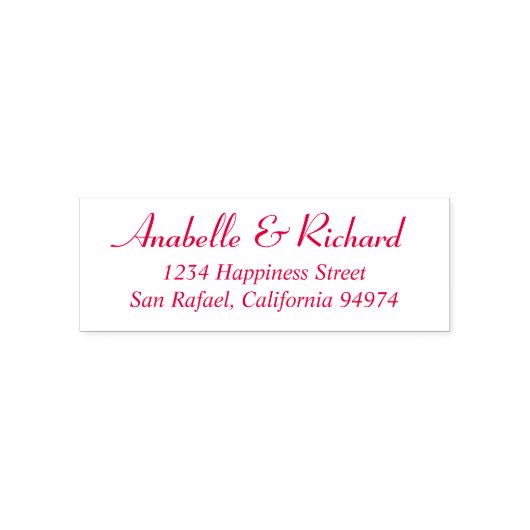 Elegant Trendsettend Koppel / Trouwadres Zelfinktende Stempel (Design)