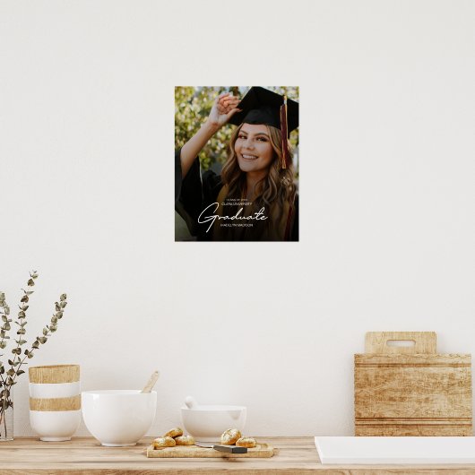 Elegant Trendy 2023 Afstuderen Foto Keepomwille Poster (Keuken)