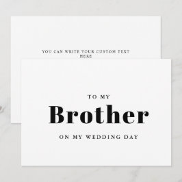 Elegant & trendy Aan mijn broer op mijn trouwdag