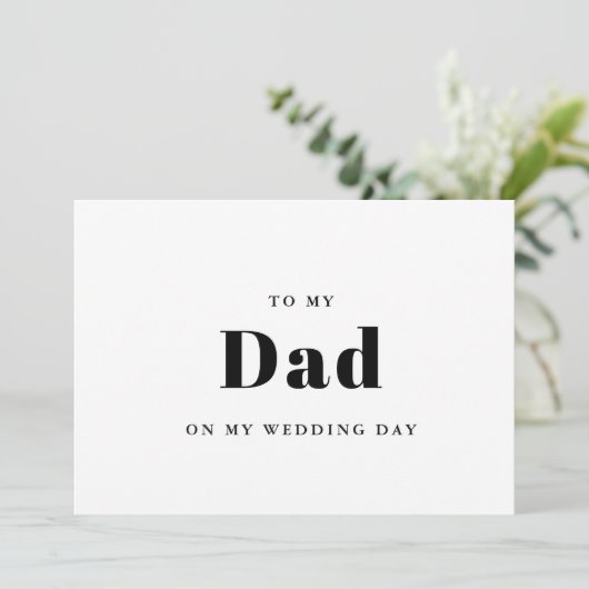 Elegant & trendy Aan mijn vader op mijn trouwdag (Staand voorkant)