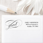 Elegant Trendy Afstuderen Adres Etiket (Insitu)