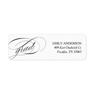 Elegant Trendy Afstuderen Adres Etiket
