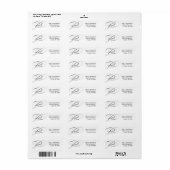 Elegant Trendy Afstuderen Adres Etiket (Full Sheet)
