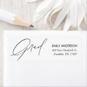 Elegant Trendy Afstuderen Adres Etiket (Insitu)