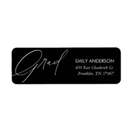 Elegant Trendy Afstuderen Adres Etiket