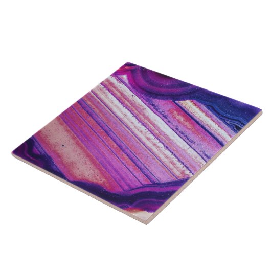 Elegant Trendy Amethyst Paars kwarts Tegeltje (Zijkant)