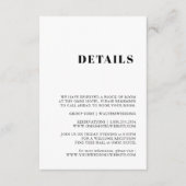 Elegant & Trendy Black en White Enclosure Card Informatiekaartje (Voorkant)