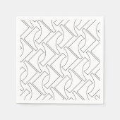 Elegant Trendy Black en White Geometric Pattern Servet (Voorkant)