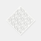 Elegant Trendy Black en White Geometric Pattern Servet (Hoek)