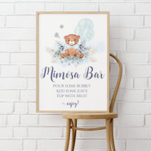 Elegant Trendy Blauw Jongen Teddy Bear Mimosa Bar