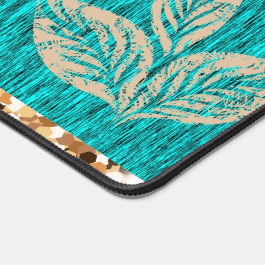 Elegant Trendy Blauwgroen Bureaumat (Hoek)