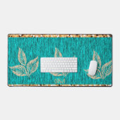 Elegant Trendy Blauwgroen Bureaumat (Keyboard & Muis)