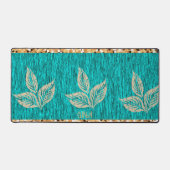 Elegant Trendy Blauwgroen Bureaumat (Voorkant)