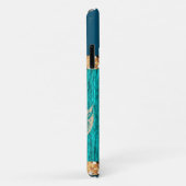 Elegant Trendy Blauwgroen Case-Mate iPhone Case (Achterkant/rechts)