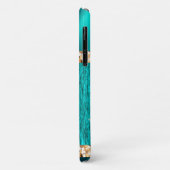 Elegant Trendy Blauwgroen Case-Mate iPhone Case (Achterkant/links)