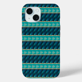 Elegant Trendy Blauwgroen iPhone 15 Case