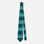 Elegant Trendy Blauwgroen Stropdas (Voorkant)