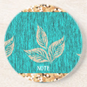 Elegant Trendy Blauwgroen Zandsteen Onderzetter (Voorkant)