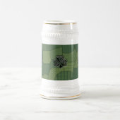 Elegant trendy boft Ierse shamrock patchwork Bierpul (Center)
