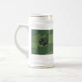Elegant trendy boft Ierse shamrock patchwork Bierpul (Links)