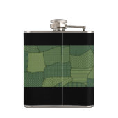 Elegant trendy boft Ierse shamrock patchwork Heupfles (Achterkant)