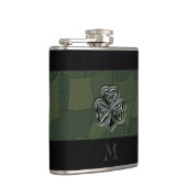 Elegant trendy boft Ierse shamrock patchwork Heupfles (Rechts)