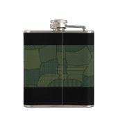 Elegant trendy boft Ierse shamrock patchwork Heupfles (Achterkant)