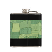 Elegant trendy boft Ierse shamrock patchwork Heupfles (Achterkant)