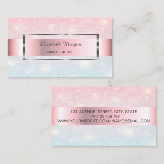 Elegant Trendy Bokeh Gold Lijst Visitekaartje (Voorkant / Achterkant)