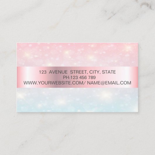 Elegant Trendy Bokeh Gold Lijst Visitekaartje (Achterkant)