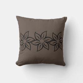 Elegant Trendy Brown Modern Flowery Kussen