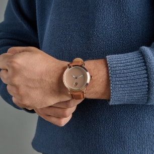 Elegant Trendy Bruin Aanpassen Horloge