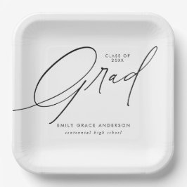 Elegant Trendy Calligraphy Script Afstuderen Papieren Bordje