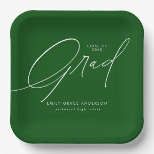Elegant Trendy Calligraphy Script Afstuderen Papieren Bordje