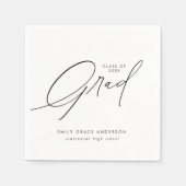 Elegant Trendy Calligraphy Script Afstuderen Servet (Voorkant)