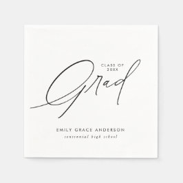 Elegant Trendy Calligraphy Script Afstuderen Servet
