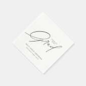 Elegant Trendy Calligraphy Script Afstuderen Servet (Hoek)
