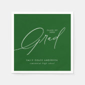 Elegant Trendy Calligraphy Script Afstuderen Servet (Voorkant)