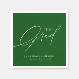 Elegant Trendy Calligraphy Script Afstuderen Servet