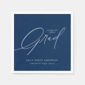Elegant Trendy Calligraphy Script Afstuderen Servet (Voorkant)