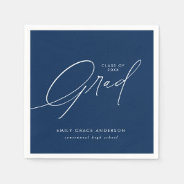 Elegant Trendy Calligraphy Script Afstuderen Servet