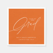 Elegant Trendy Calligraphy Script Afstuderen Servet (Voorkant)