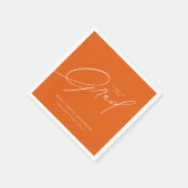 Elegant Trendy Calligraphy Script Afstuderen Servet (Hoek)