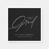 Elegant Trendy Calligraphy Script Afstuderen Servet (Voorkant)