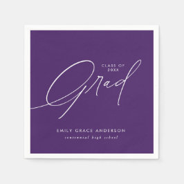 Elegant Trendy Calligraphy Script Afstuderen Servet