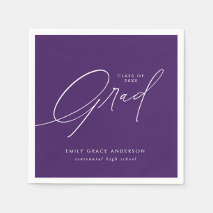 Elegant Trendy Calligraphy Script Afstuderen Servet