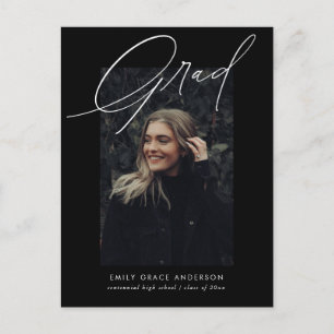 Elegant Trendy Calligraphy Script Afstuderen Uitnodiging Briefkaart