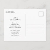 Elegant Trendy Calligraphy Script Afstuderen Uitnodiging Briefkaart (Achterkant)